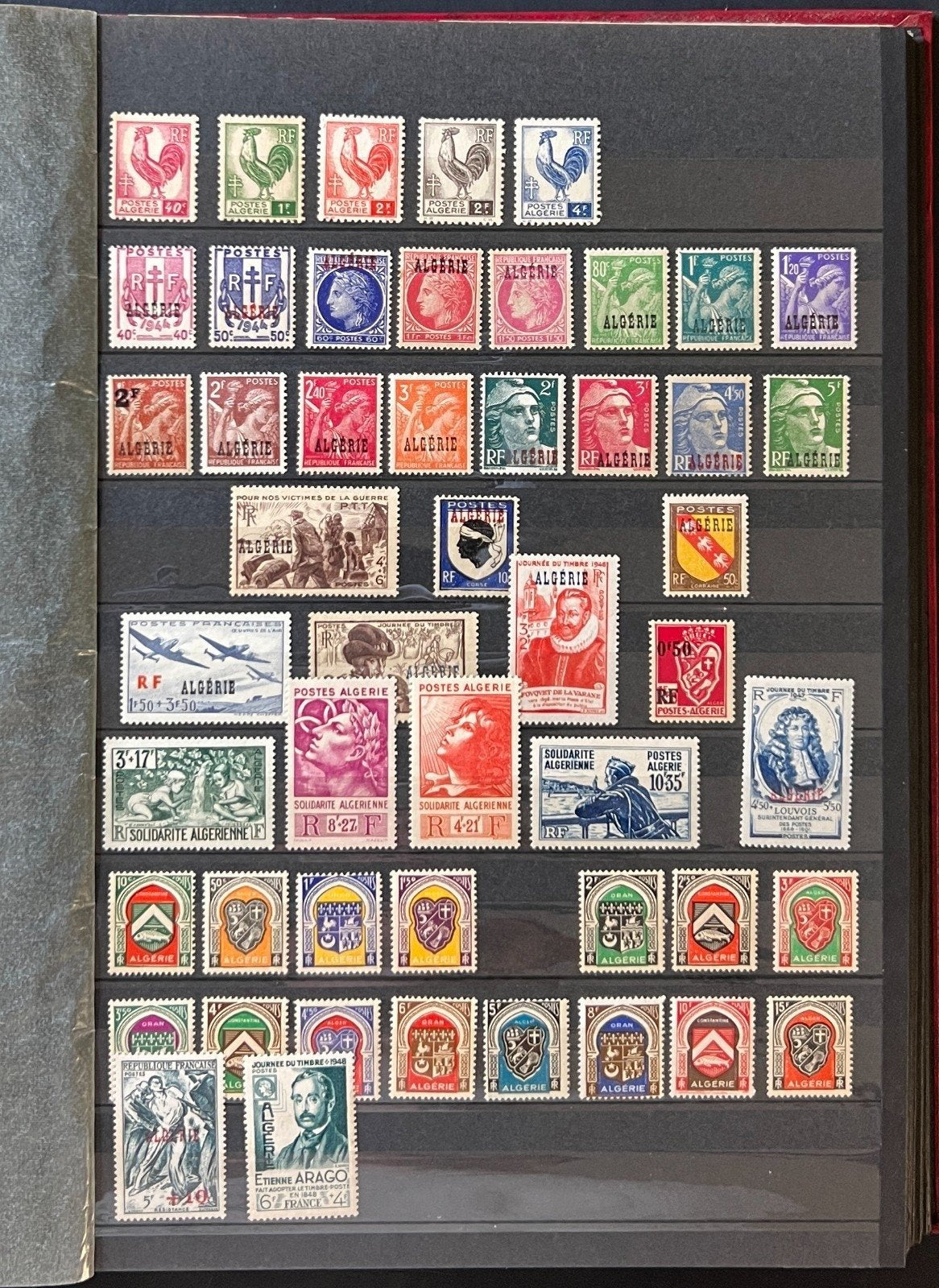North Algeria Algerie Stamp Collection Stockbook 28 Pages Mint & Used ZAYIX