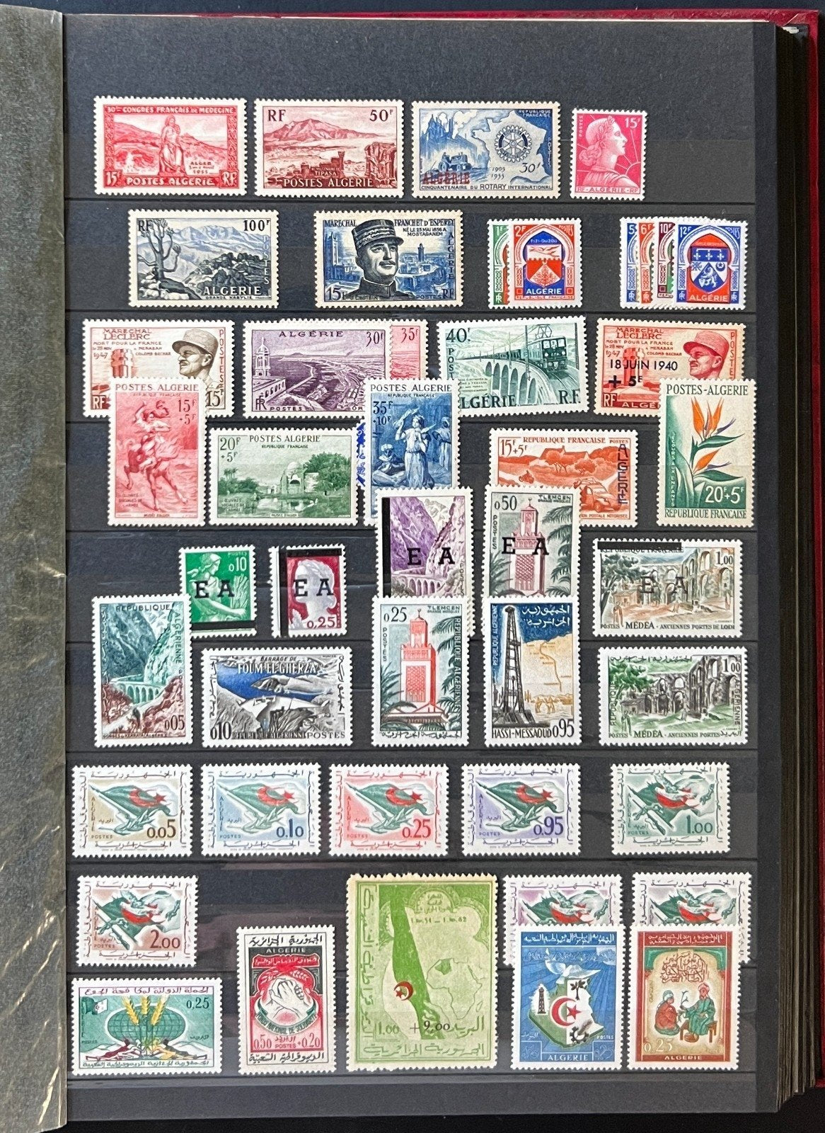 North Algeria Algerie Stamp Collection Stockbook 28 Pages Mint & Used ZAYIX