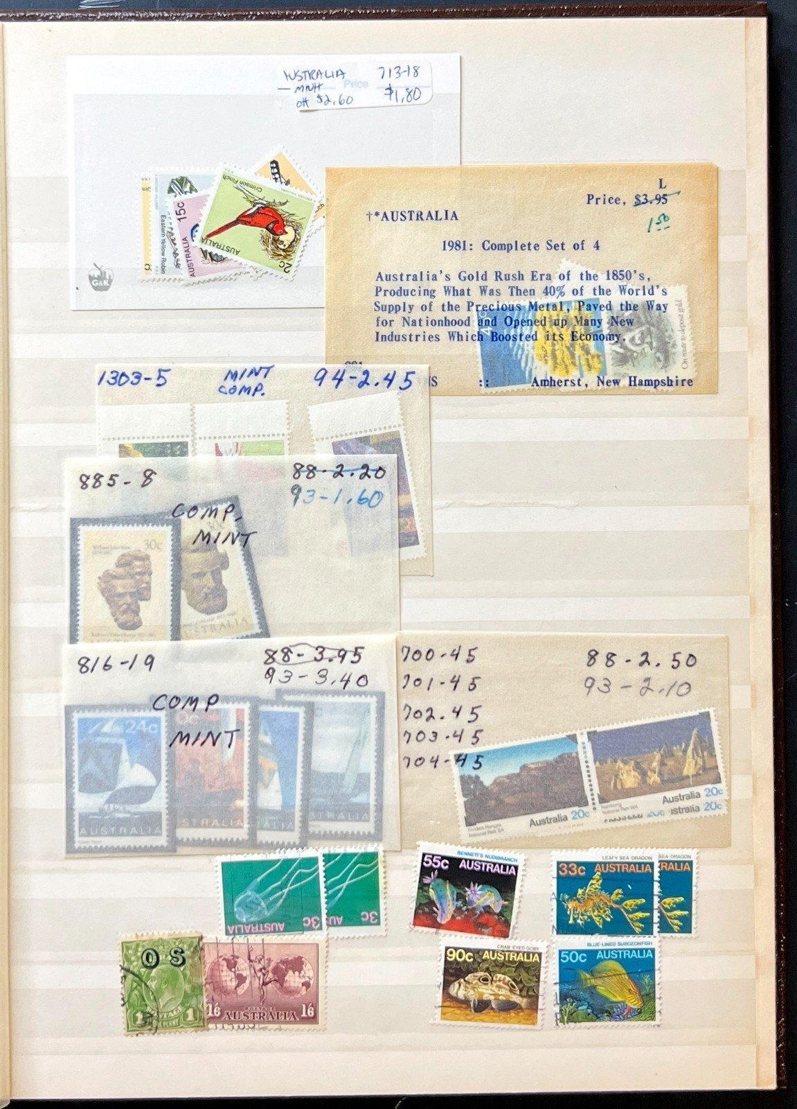 Australia & Antarctic Territory Stamp Collection Stockbook Mint & Used ZAYIX