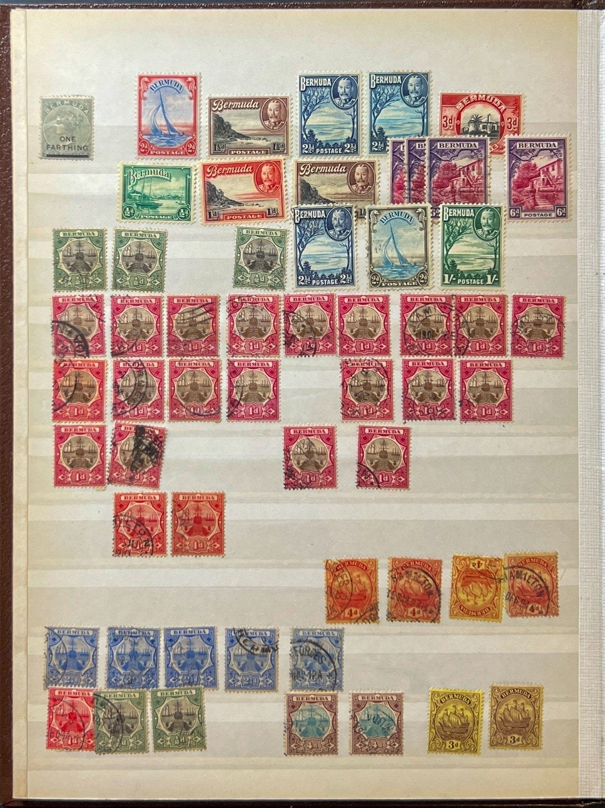 Bermuda Stamp Collection Stockbook 16 Pages Mint & Used ZAYIX