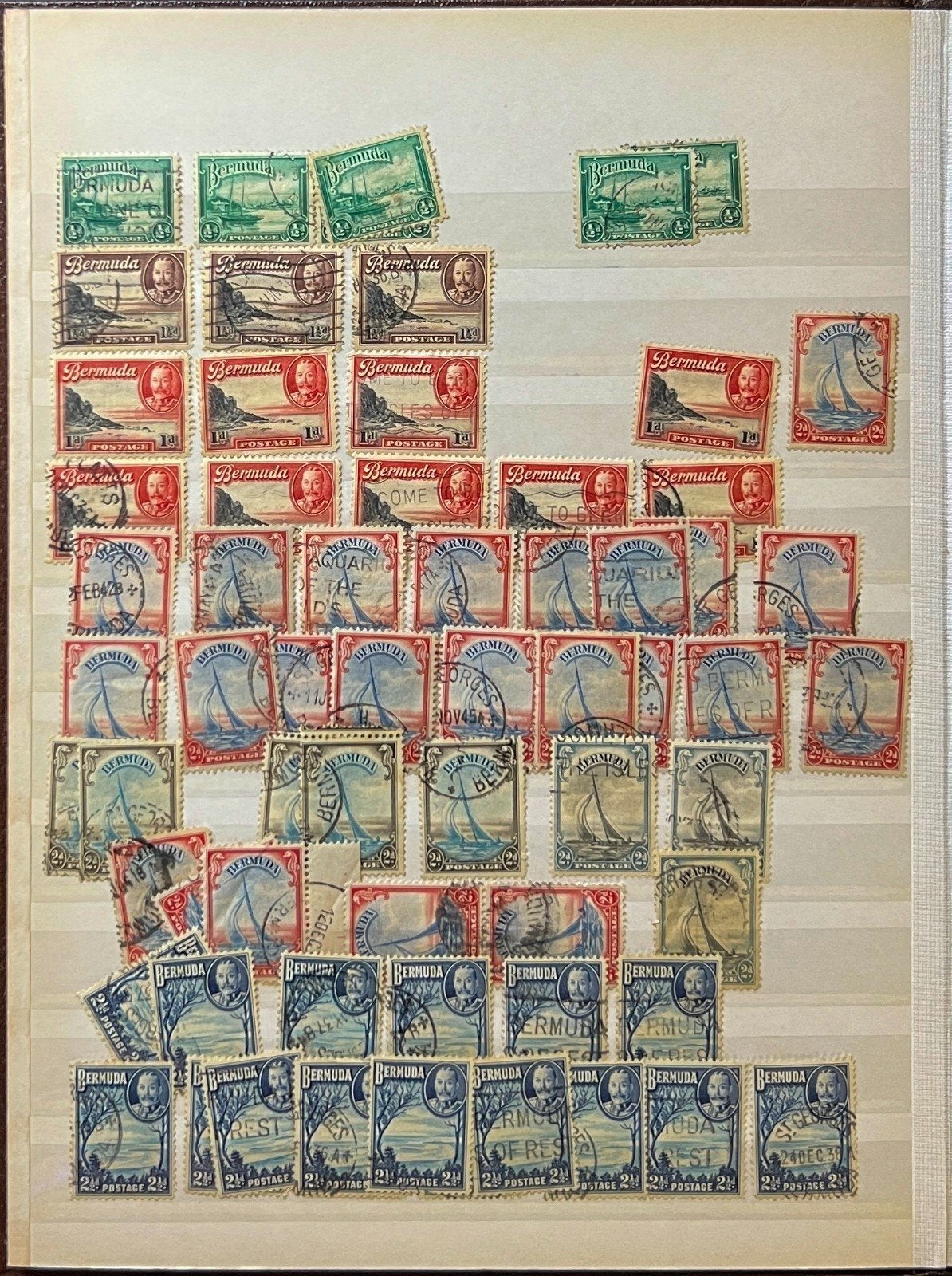 Bermuda Stamp Collection Stockbook 16 Pages Mint & Used ZAYIX