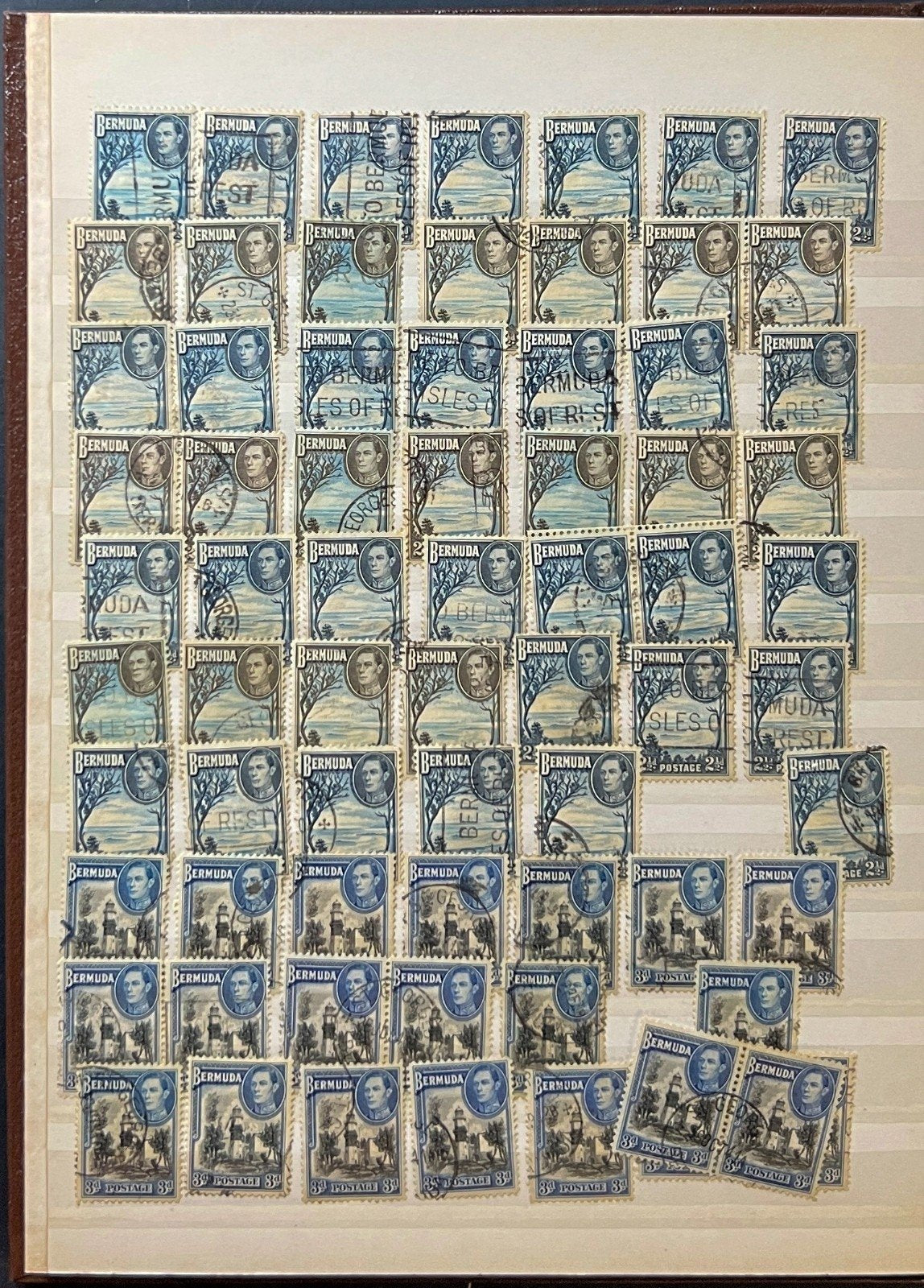 Bermuda Stamp Collection Stockbook 16 Pages Mint & Used ZAYIX