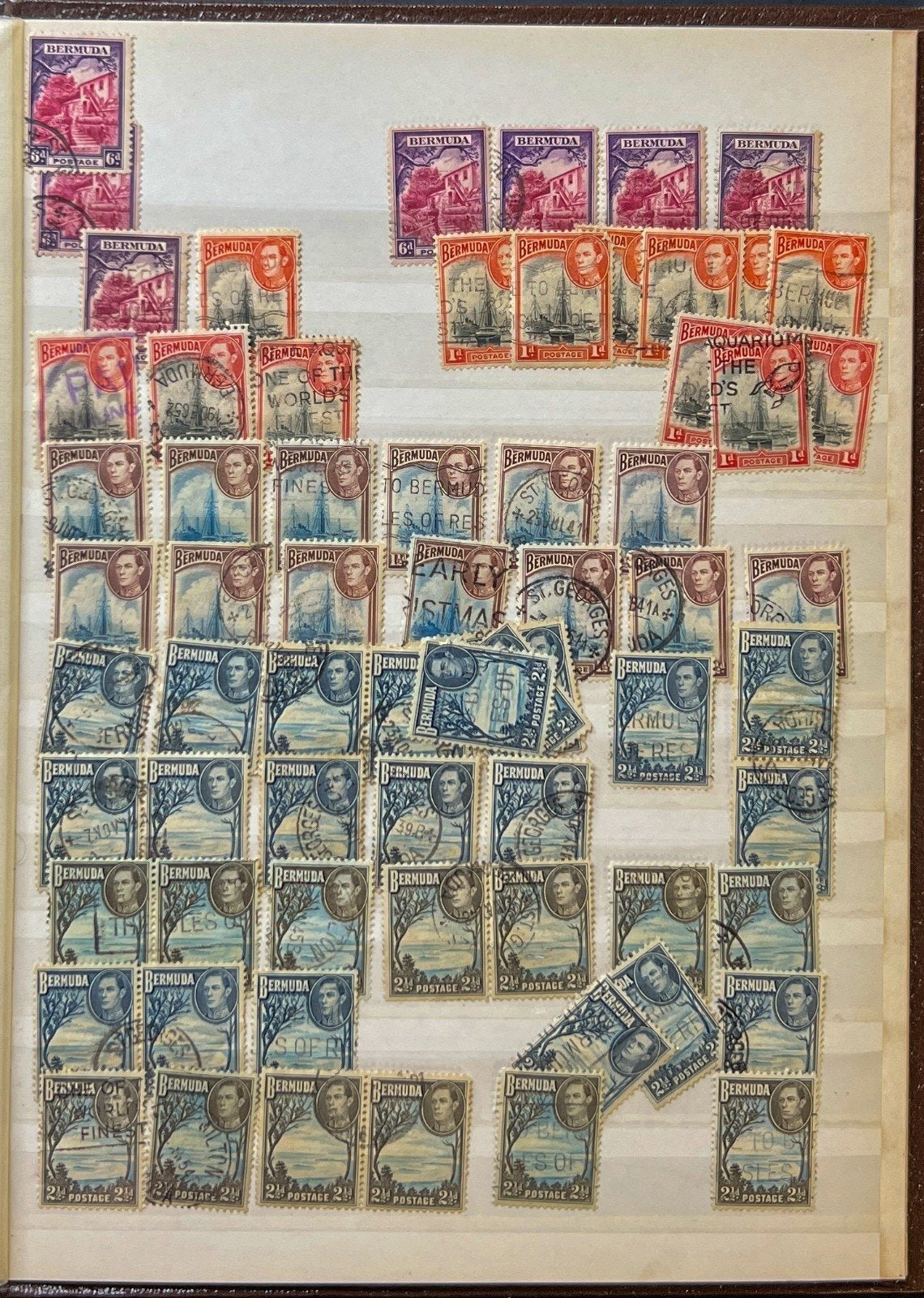 Bermuda Stamp Collection Stockbook 16 Pages Mint & Used ZAYIX