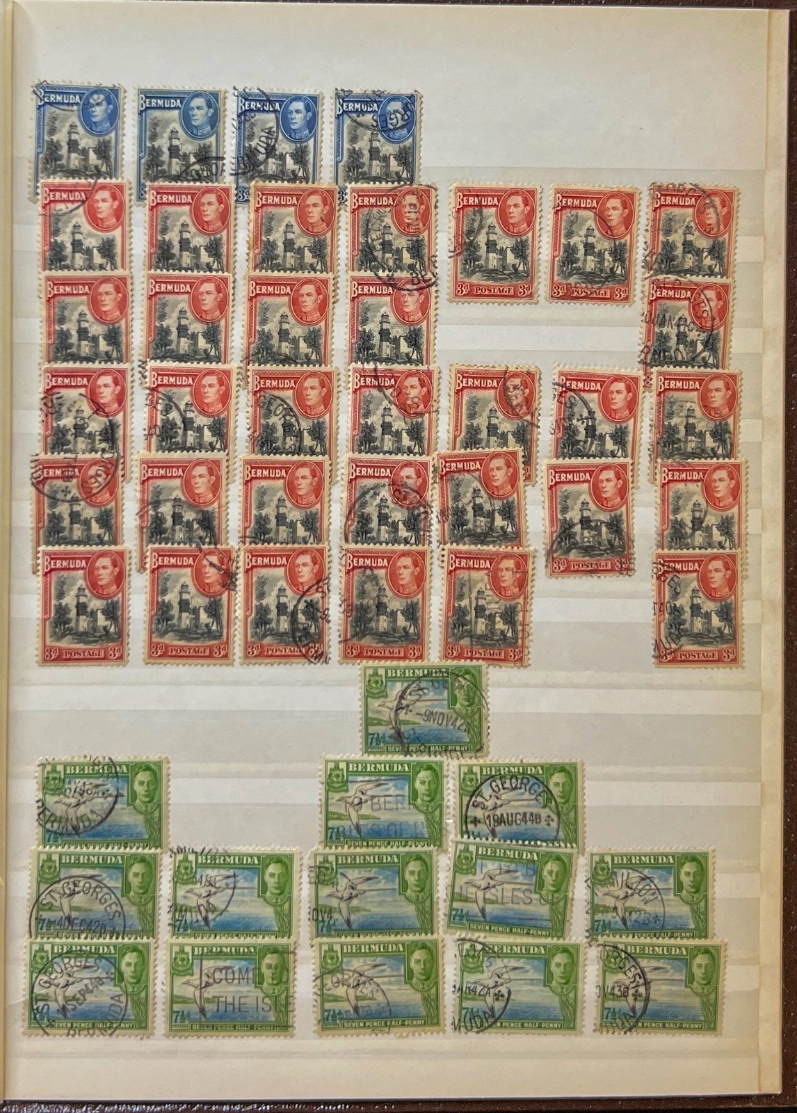 Bermuda Stamp Collection Stockbook 16 Pages Mint & Used ZAYIX