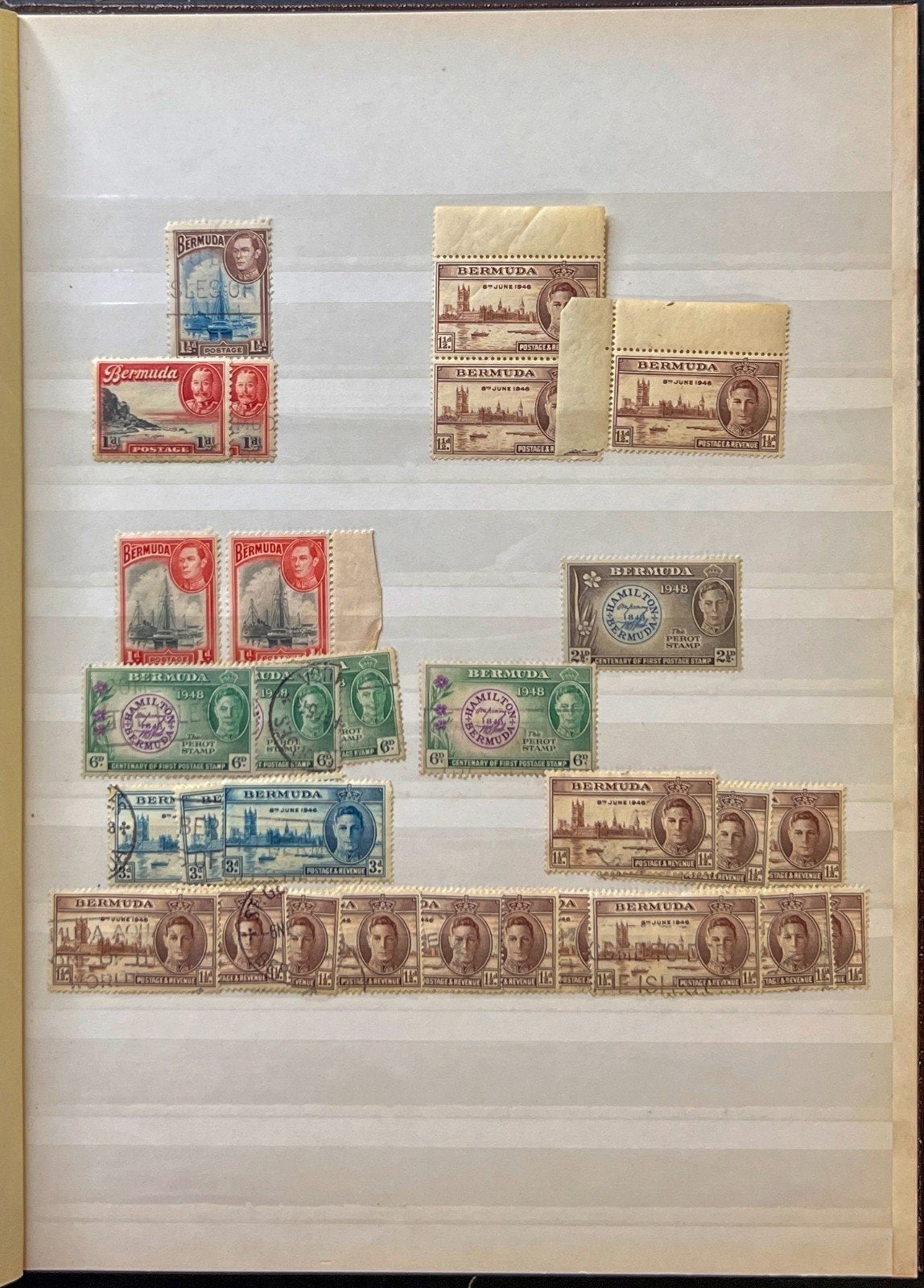 Bermuda Stamp Collection Stockbook 16 Pages Mint & Used ZAYIX