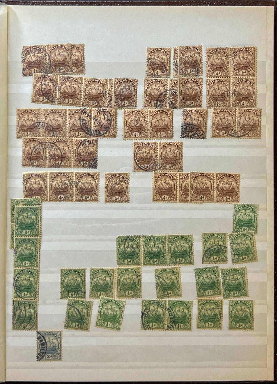 Bermuda Stamp Collection Stockbook 16 Pages Mint & Used ZAYIX