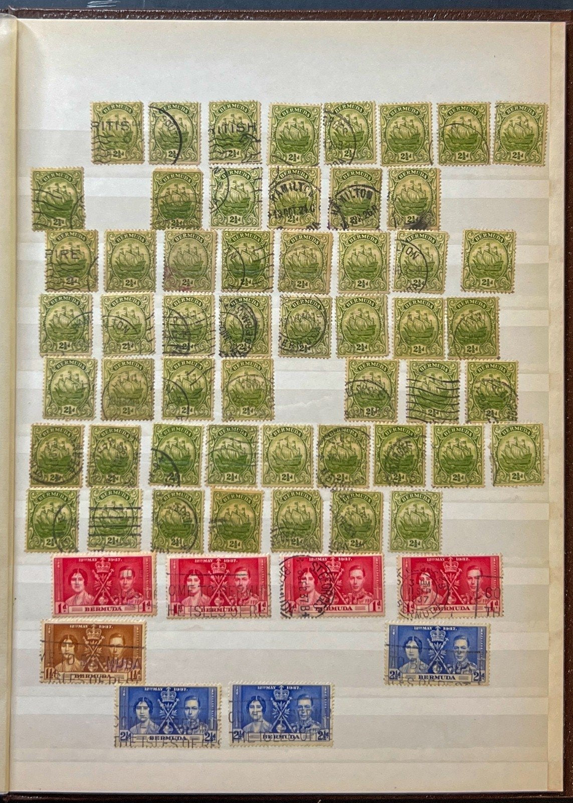Bermuda Stamp Collection Stockbook 16 Pages Mint & Used ZAYIX