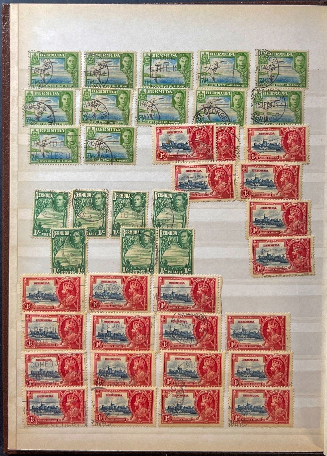Bermuda Stamp Collection Stockbook 16 Pages Mint & Used ZAYIX