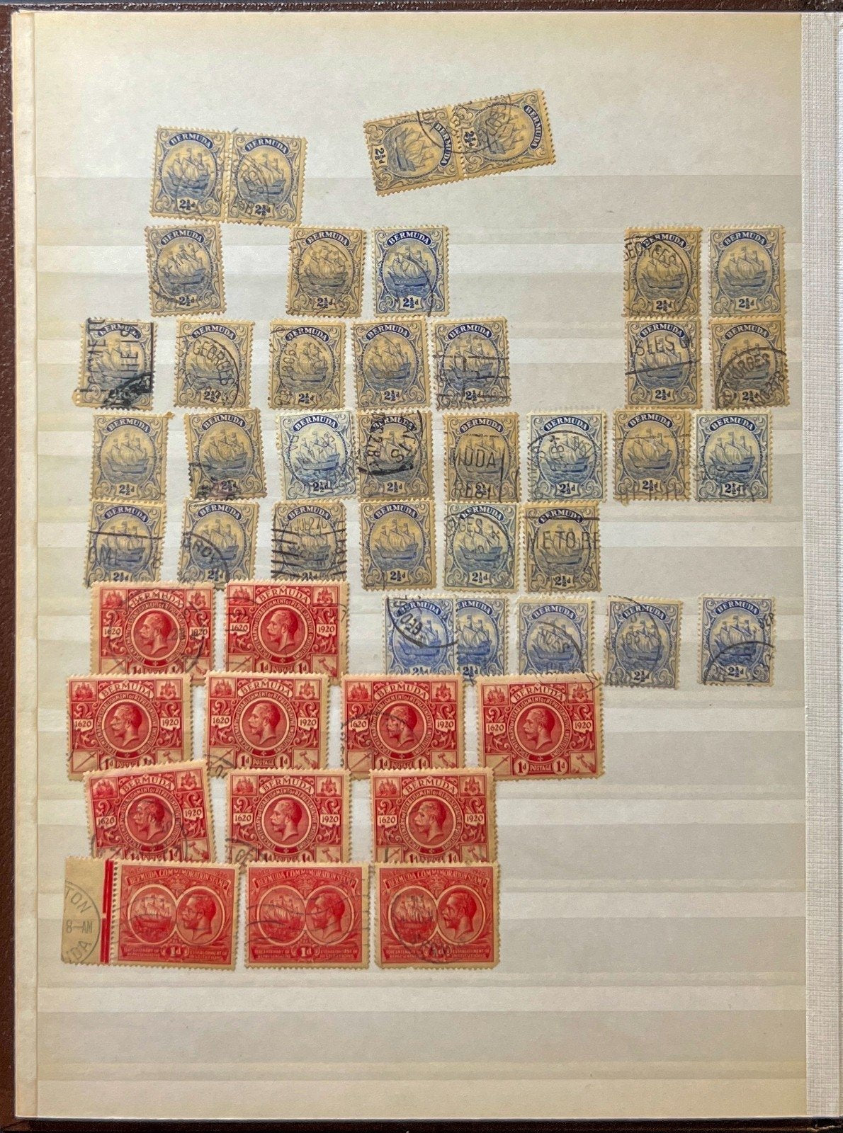 Bermuda Stamp Collection Stockbook 16 Pages Mint & Used ZAYIX