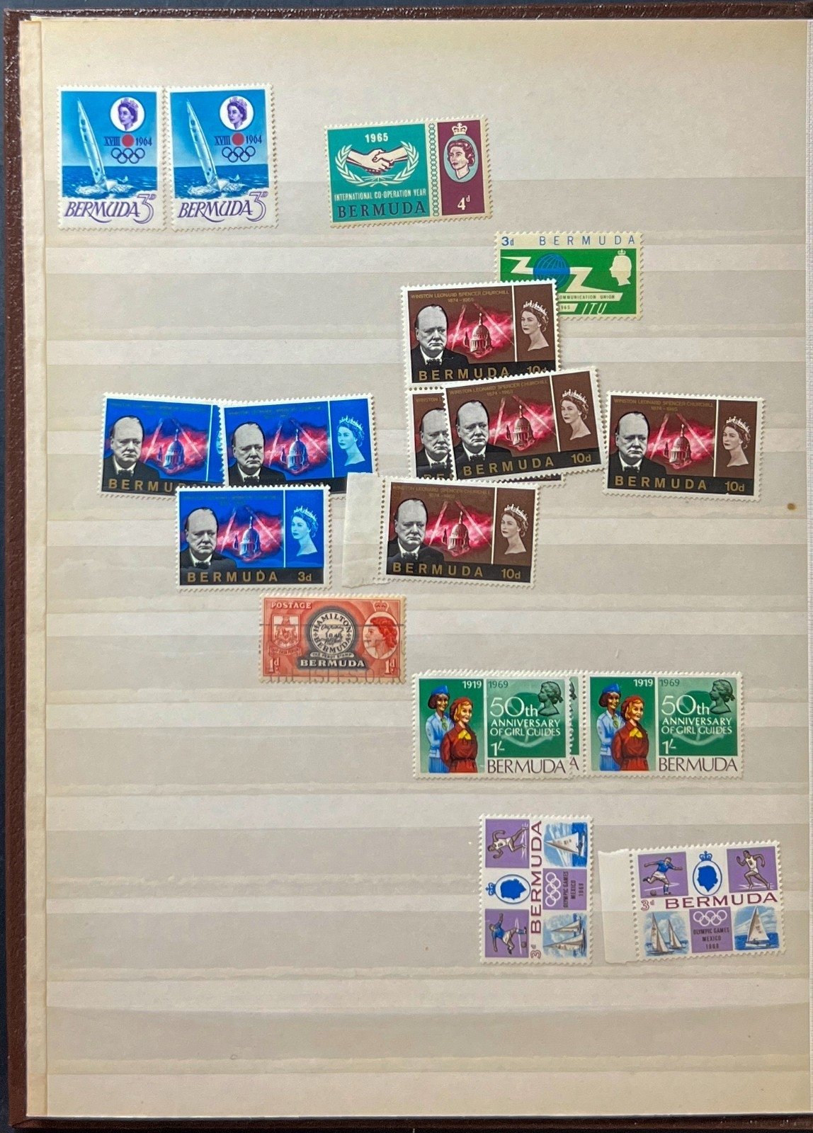 Bermuda Stamp Collection Stockbook 16 Pages Mint & Used ZAYIX