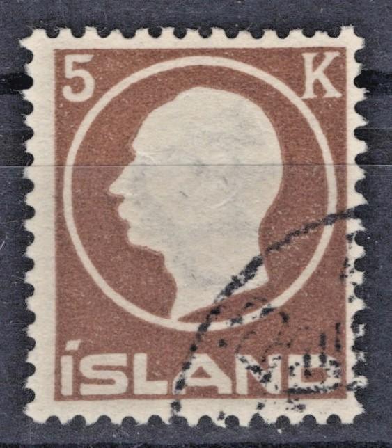 Iceland 1912 5k brown Frederik VIII Scott #98 Used F-VF ZAYIX