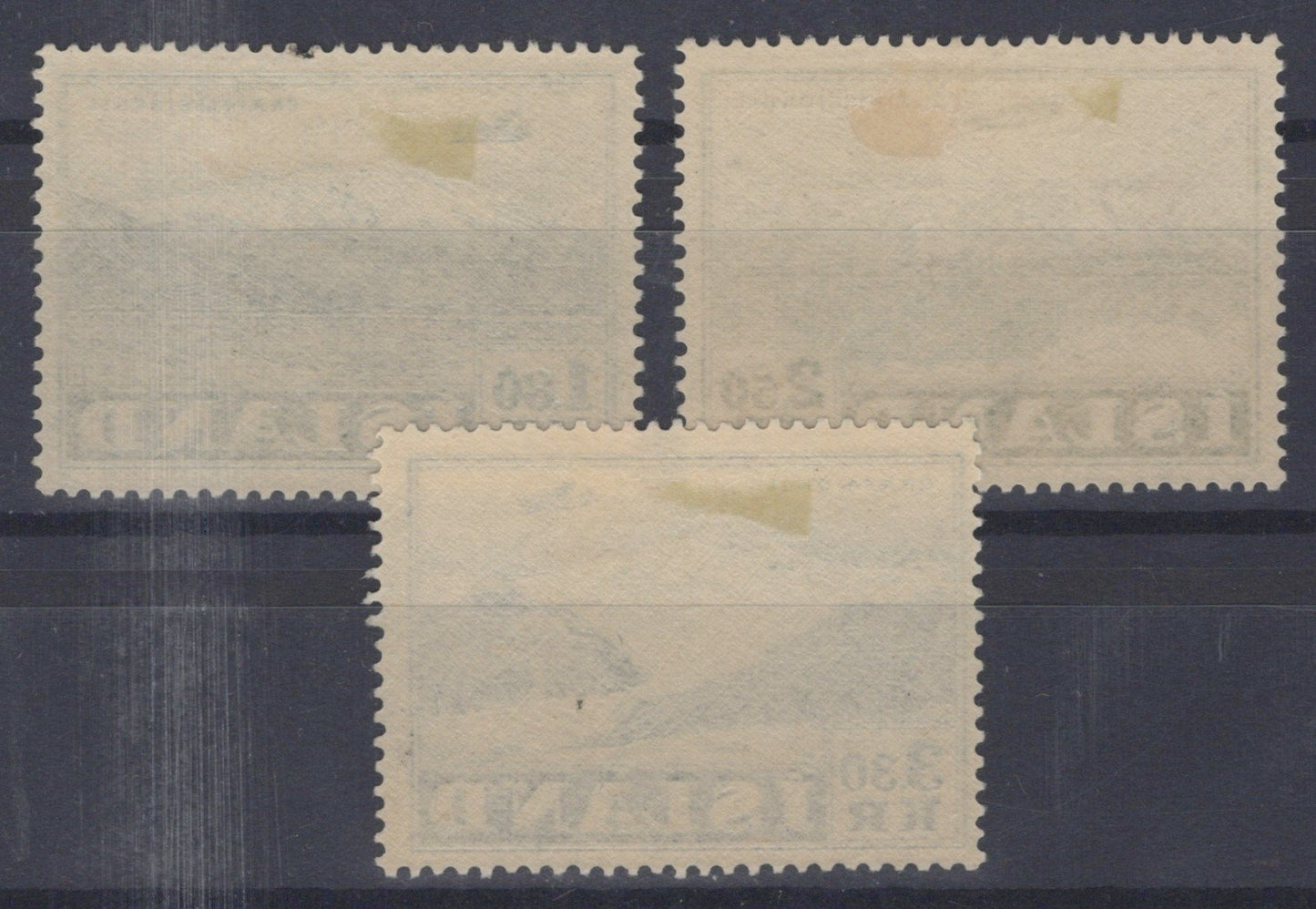 Iceland 1952 Island Views Aviation Air Post Scott #C27-C29 MH VF ZAYIX