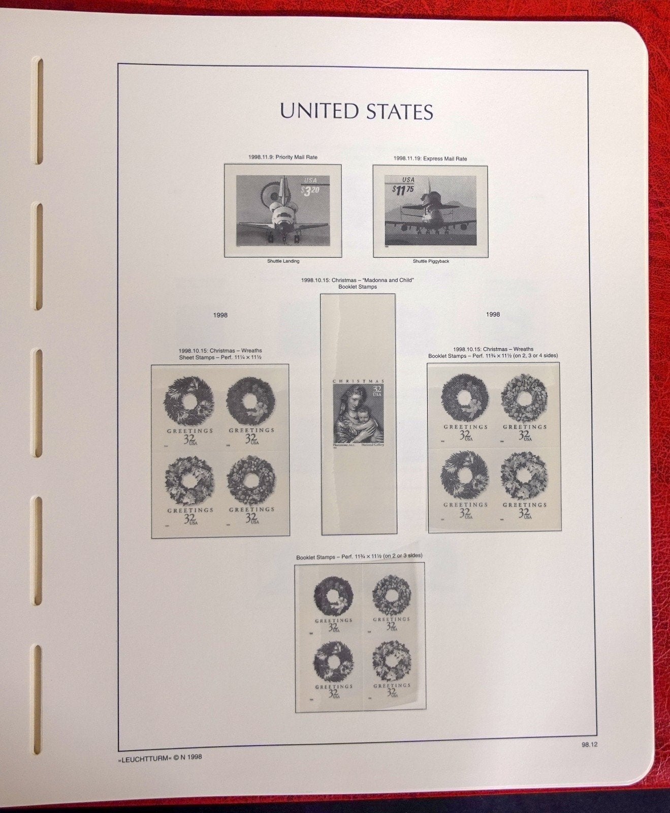 United States 1996-1998 Lighthouse Hingeless Stamp Album & Slipcase ZAYIX