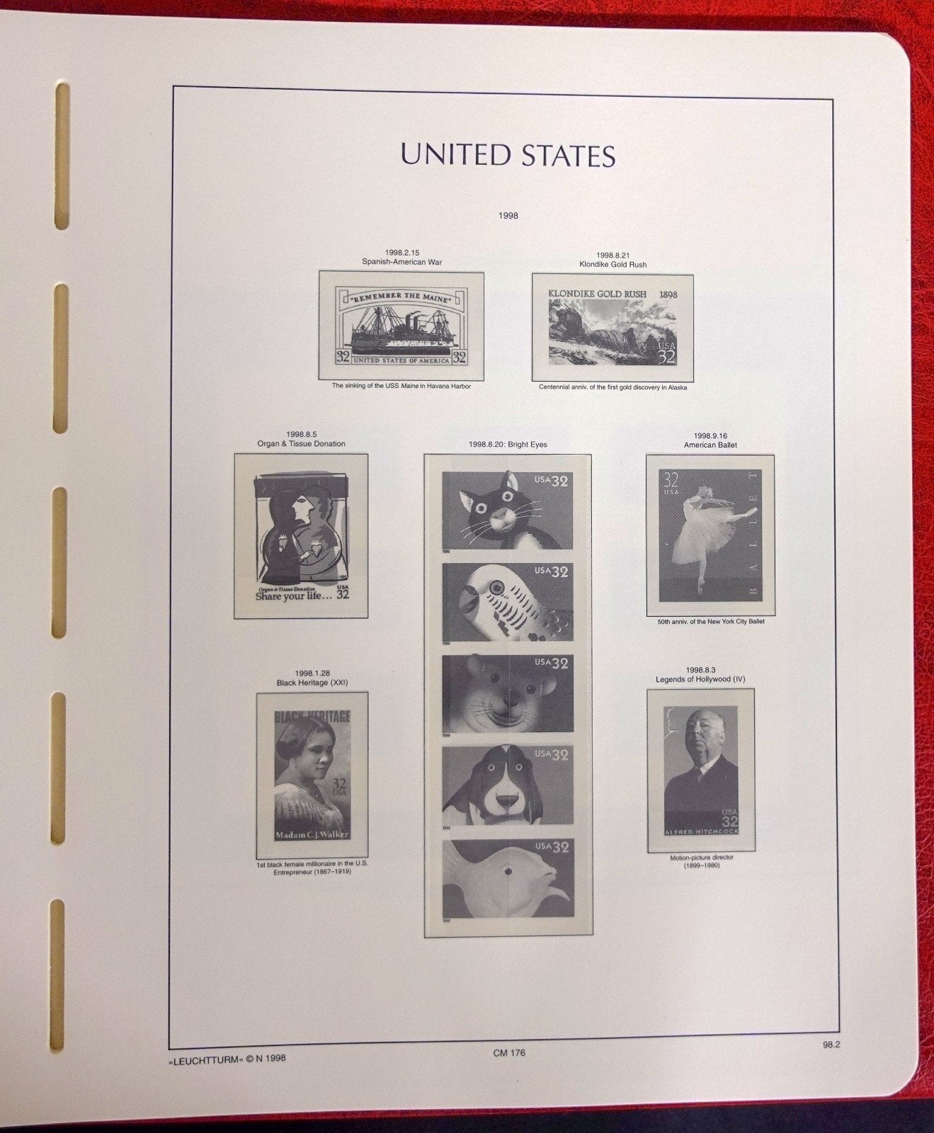 United States 1996-1998 Lighthouse Hingeless Stamp Album & Slipcase ZAYIX
