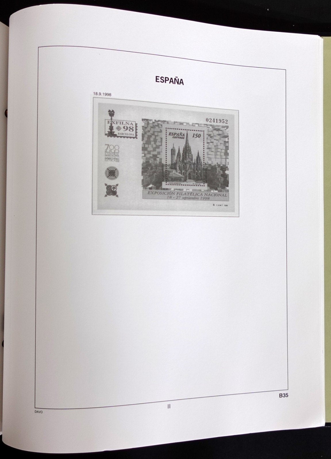 Spain 1990-1999 Davo Hingeless Stamp Album ZAYIX