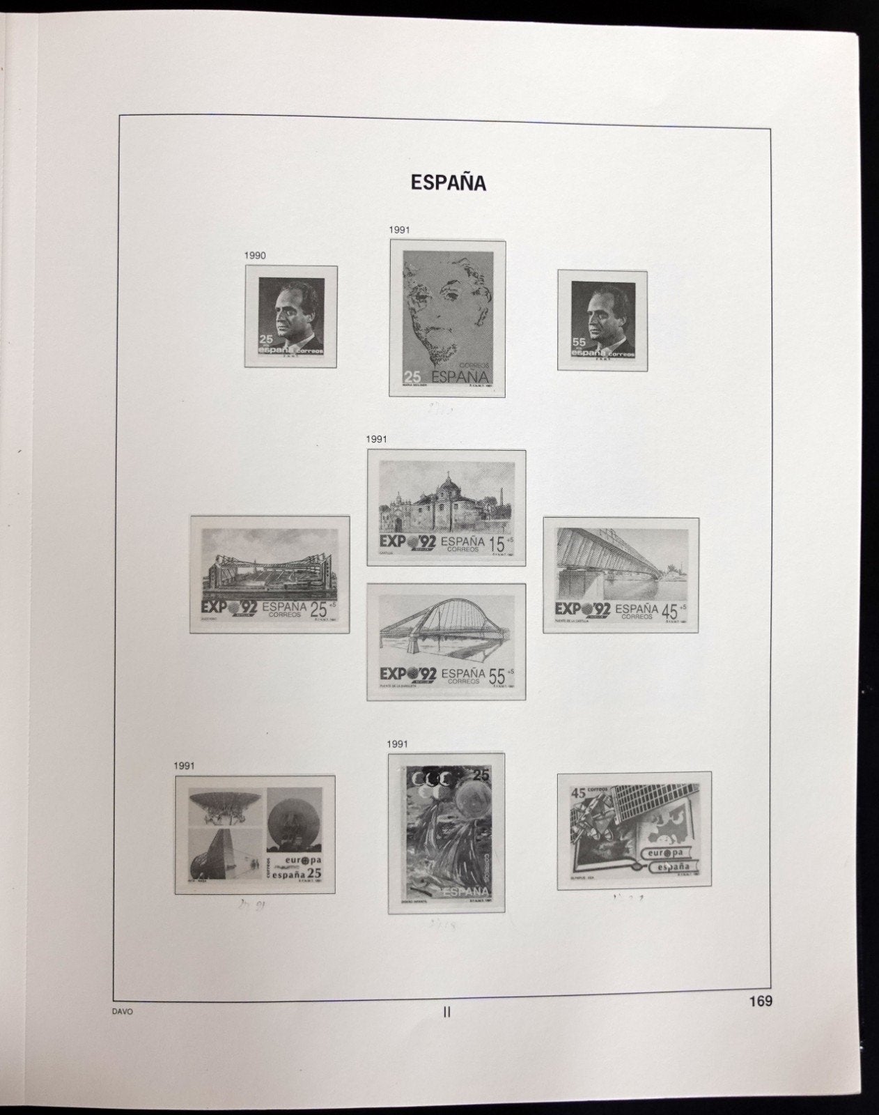 Spain 1990-1999 Davo Hingeless Stamp Album ZAYIX