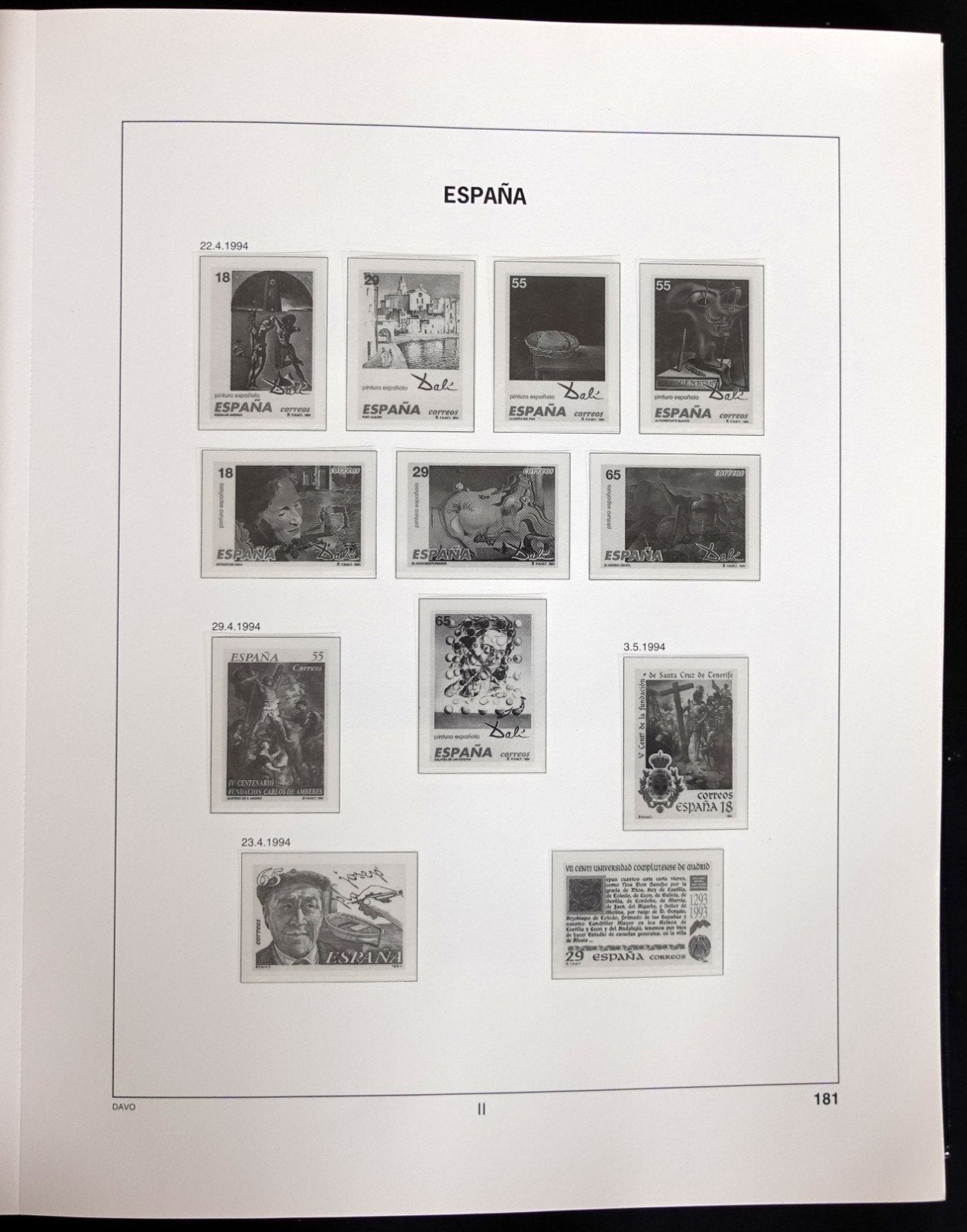Spain 1990-1999 Davo Hingeless Stamp Album ZAYIX