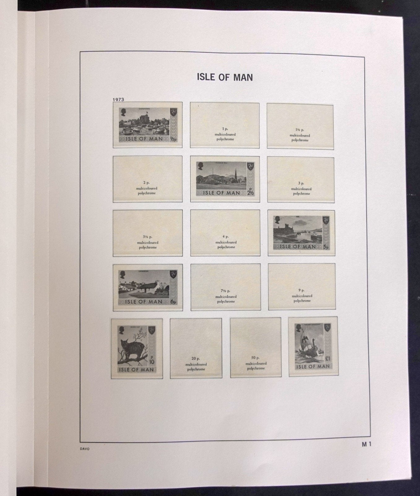 Isle Of Man 1973-1990 Davo Hingeless Stamp Album ZAYIX