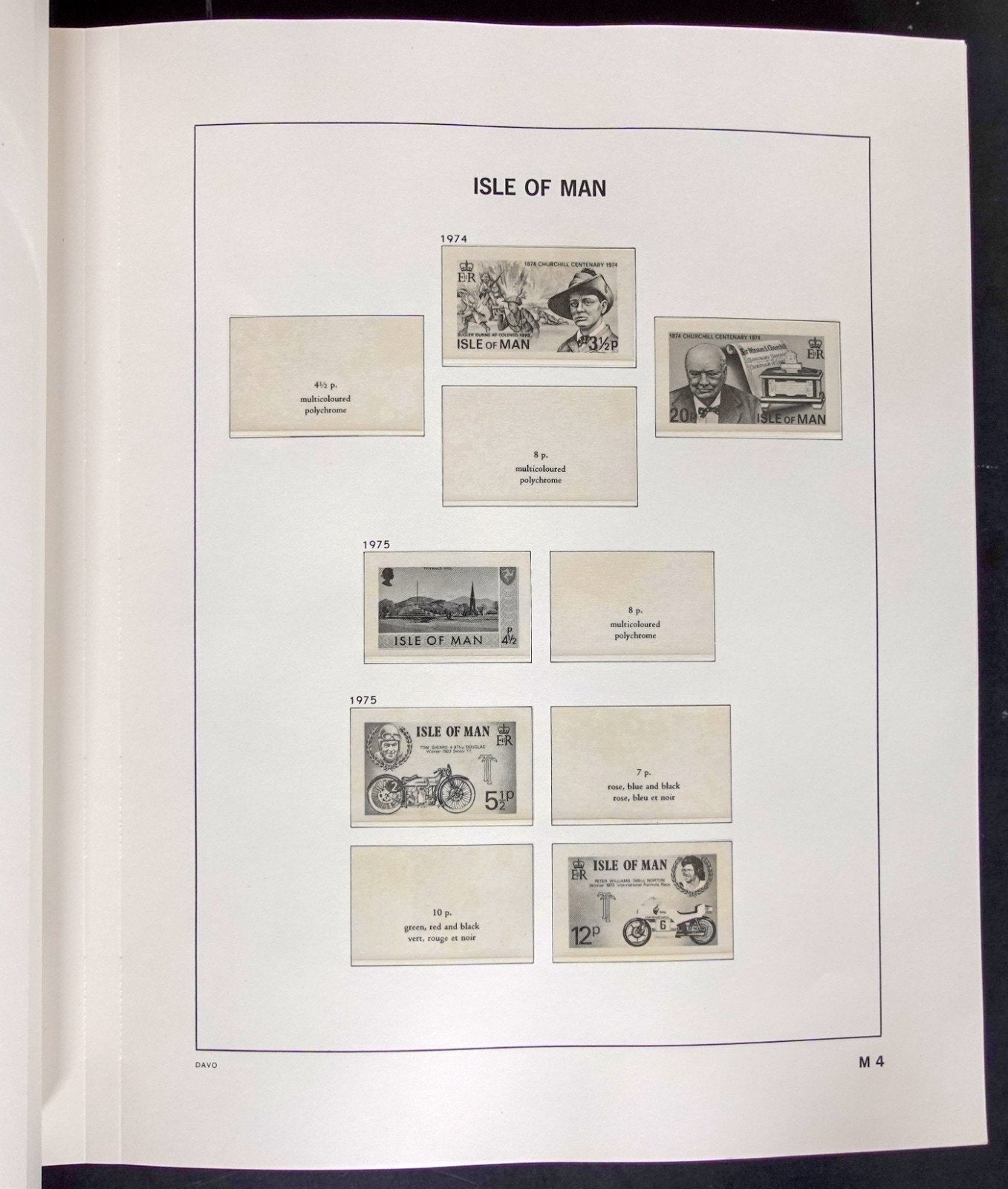 Isle Of Man 1973-1990 Davo Hingeless Stamp Album ZAYIX