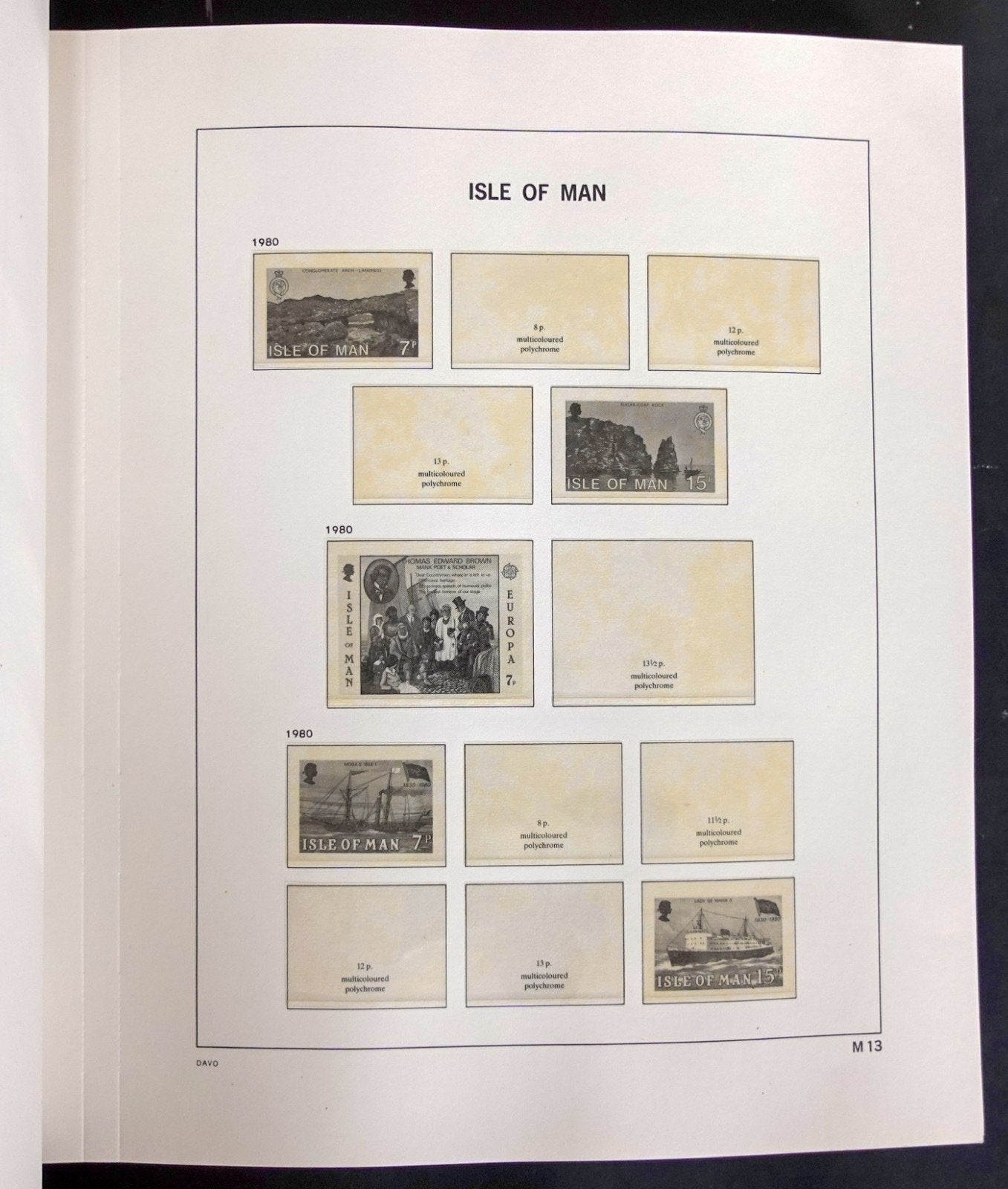 Isle Of Man 1973-1990 Davo Hingeless Stamp Album ZAYIX