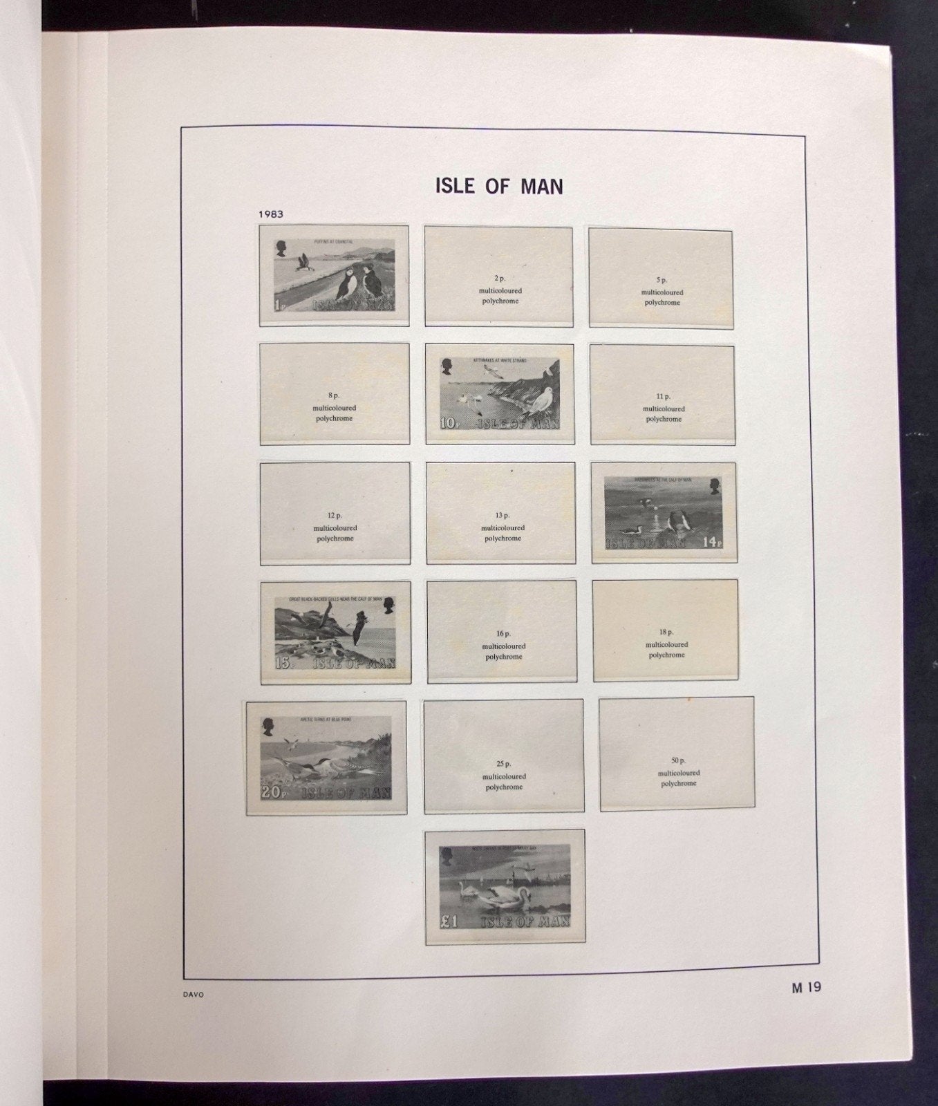 Isle Of Man 1973-1990 Davo Hingeless Stamp Album ZAYIX