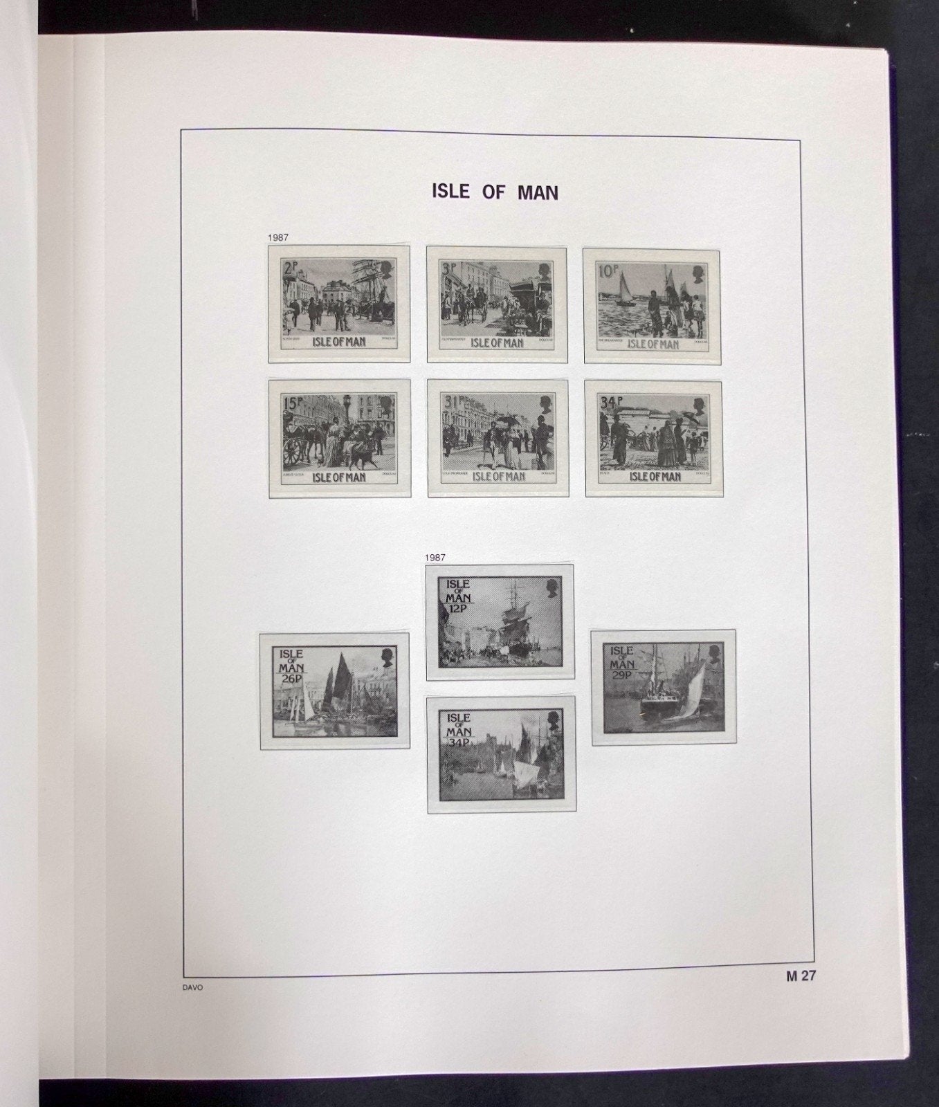 Isle Of Man 1973-1990 Davo Hingeless Stamp Album ZAYIX