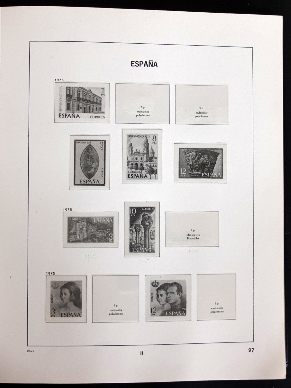 Spain 1974-1989 Davo Hingeless Stamp Album ZAYIX