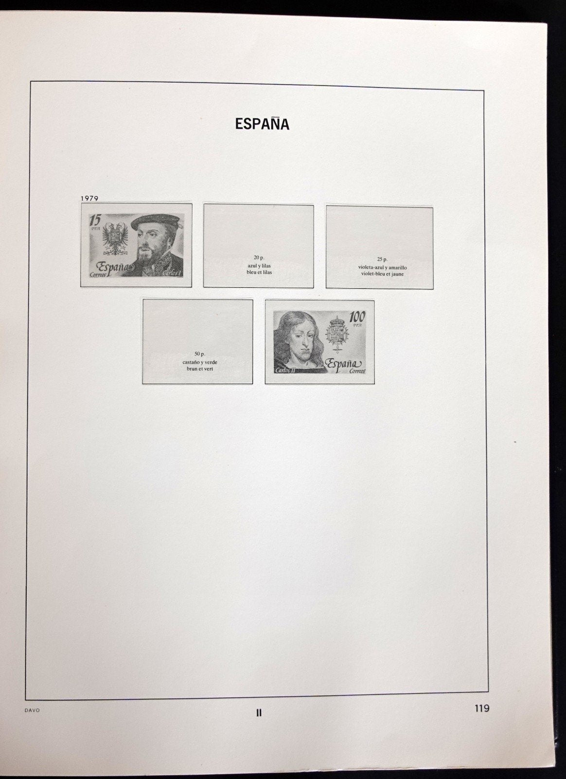 Spain 1974-1989 Davo Hingeless Stamp Album ZAYIX