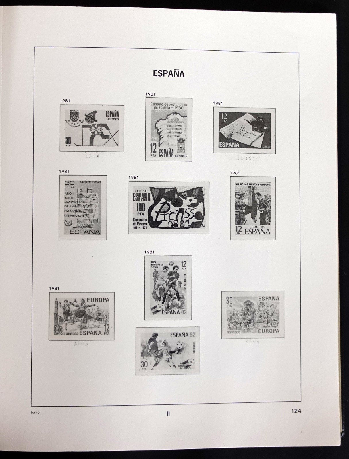 Spain 1974-1989 Davo Hingeless Stamp Album ZAYIX