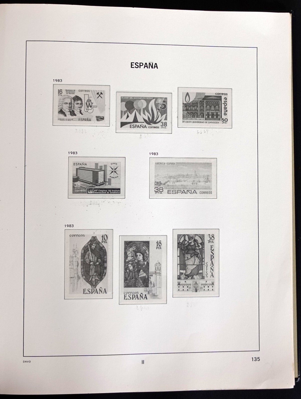 Spain 1974-1989 Davo Hingeless Stamp Album ZAYIX