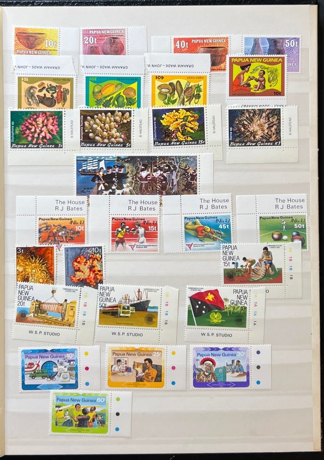 Papua New Guinea Stamp Collection Lighthouse Stockbook Mint & Used ZAYIX