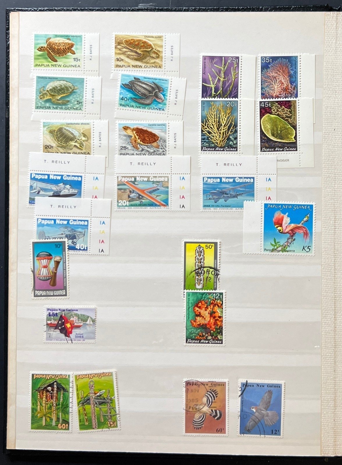 Papua New Guinea Stamp Collection Lighthouse Stockbook Mint & Used ZAYIX