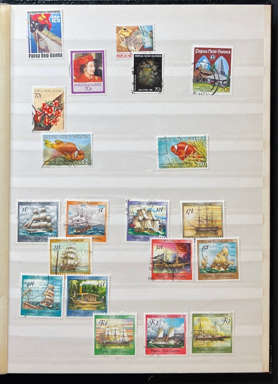 Papua New Guinea Stamp Collection Lighthouse Stockbook Mint & Used ZAYIX