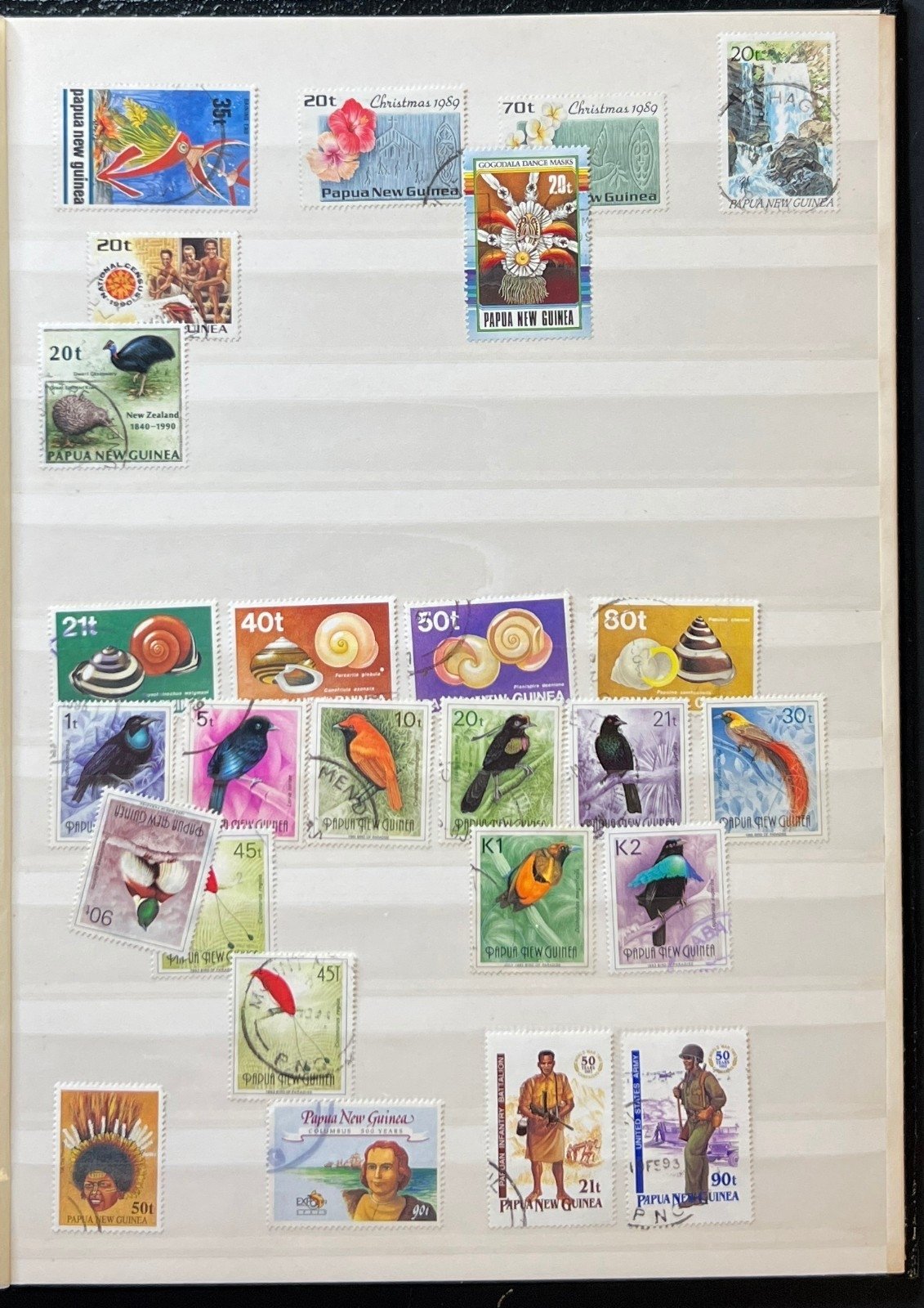 Papua New Guinea Stamp Collection Lighthouse Stockbook Mint & Used ZAYIX