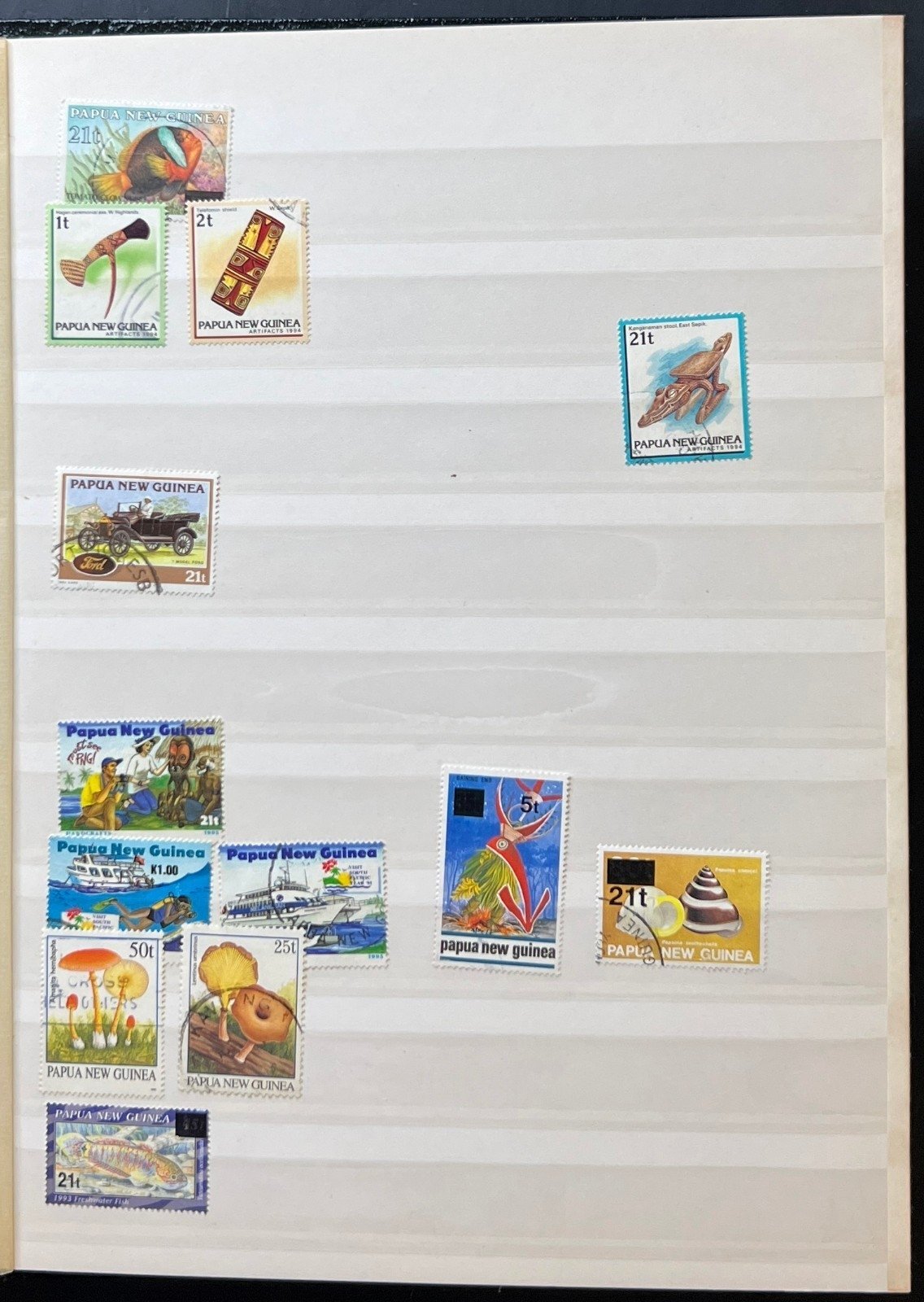 Papua New Guinea Stamp Collection Lighthouse Stockbook Mint & Used ZAYIX
