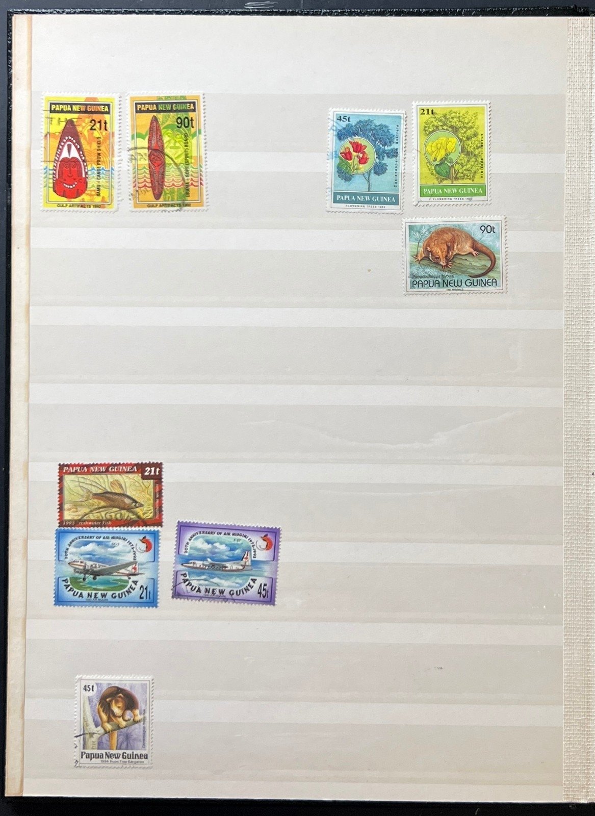 Papua New Guinea Stamp Collection Lighthouse Stockbook Mint & Used ZAYIX