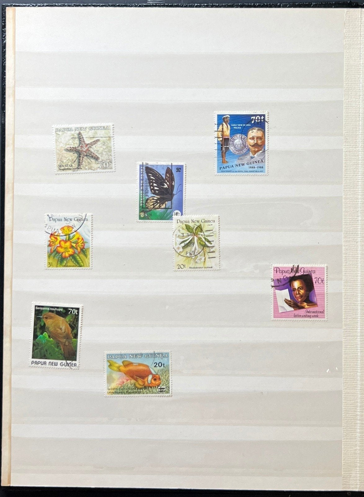 Papua New Guinea Stamp Collection Lighthouse Stockbook Mint & Used ZAYIX