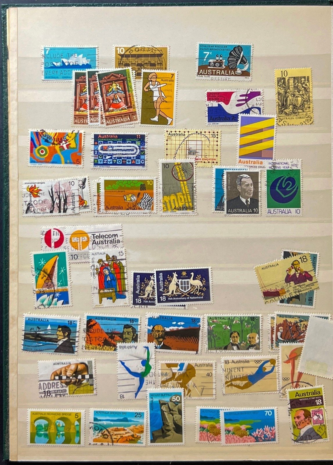 Australia Stamp Collection Lighthouse Stockbook Mint & Used ZAYIX