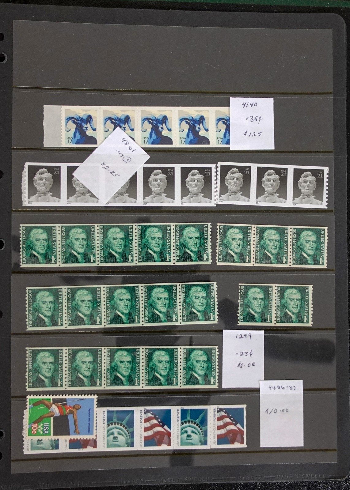 U.S. Transportation Coil Stamp Collection Scott Album MNH 1981-1991 ZAYIX