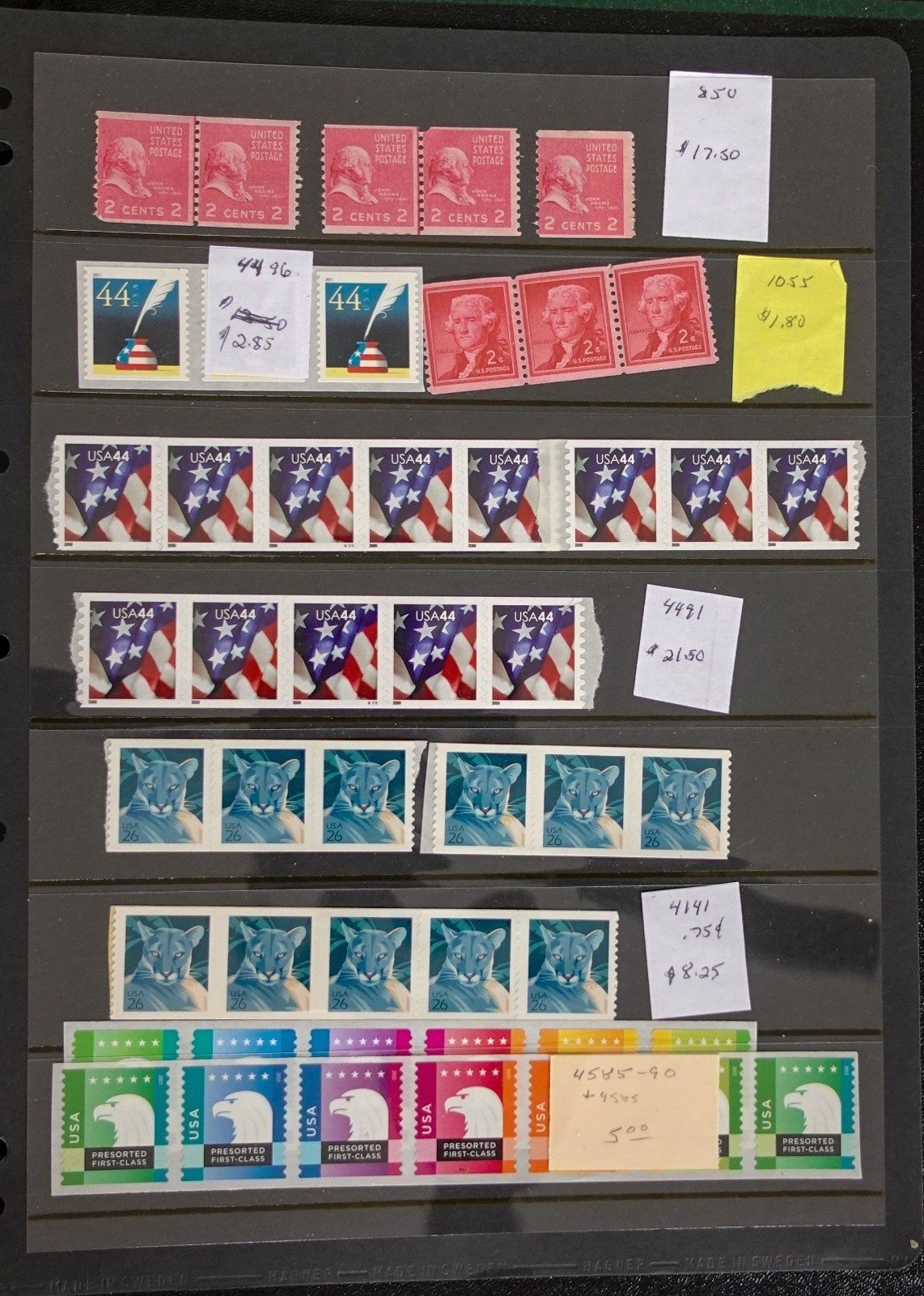 U.S. Transportation Coil Stamp Collection Scott Album MNH 1981-1991 ZAYIX