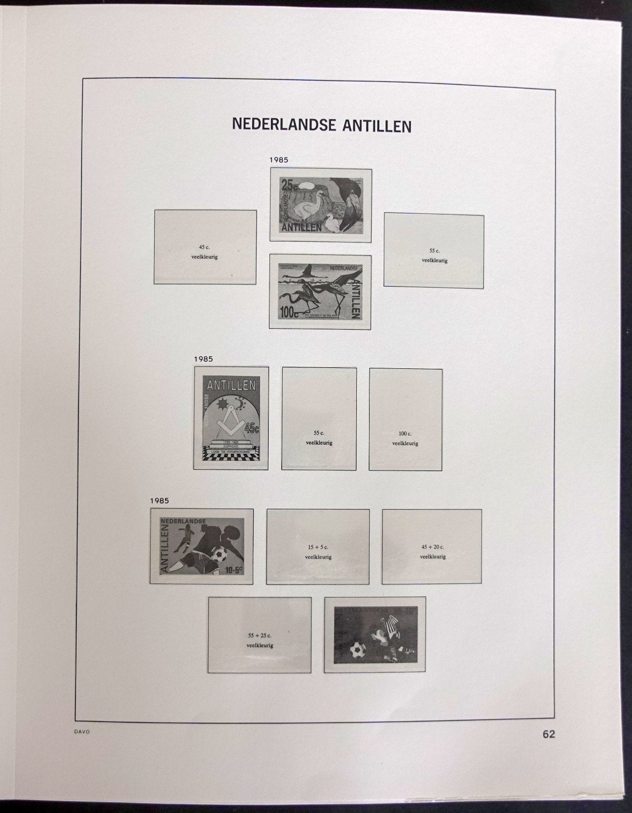 Netherlands Antilles OGD Overseas 1985-2002 Davo Hingeless Stamp Album ZAYIX