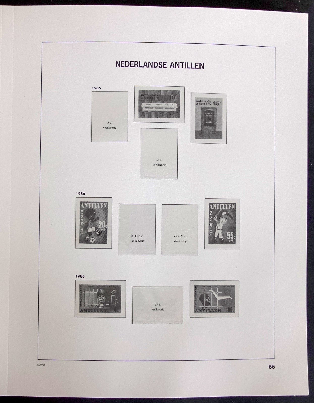 Netherlands Antilles OGD Overseas 1985-2002 Davo Hingeless Stamp Album ZAYIX