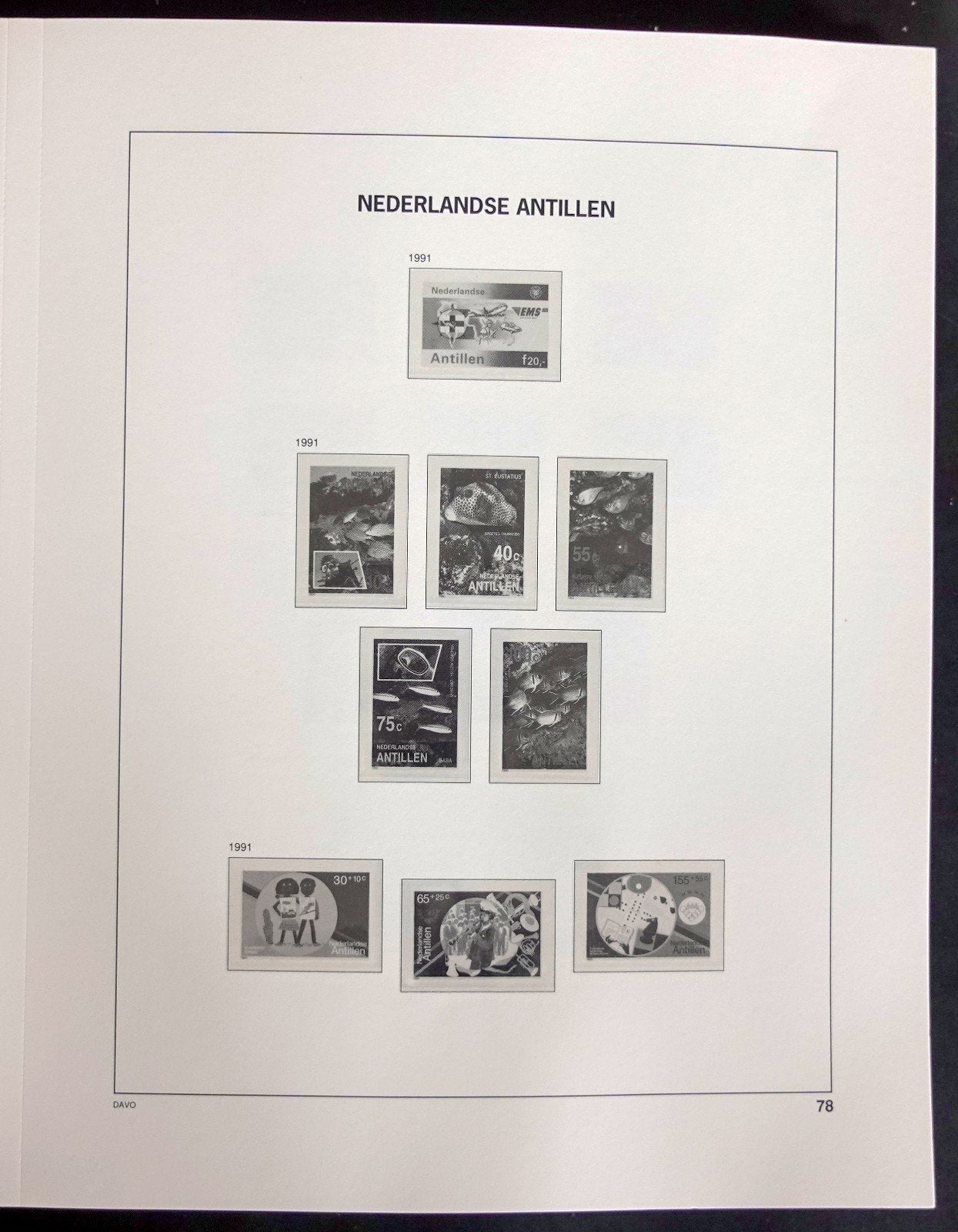 Netherlands Antilles OGD Overseas 1985-2002 Davo Hingeless Stamp Album ZAYIX