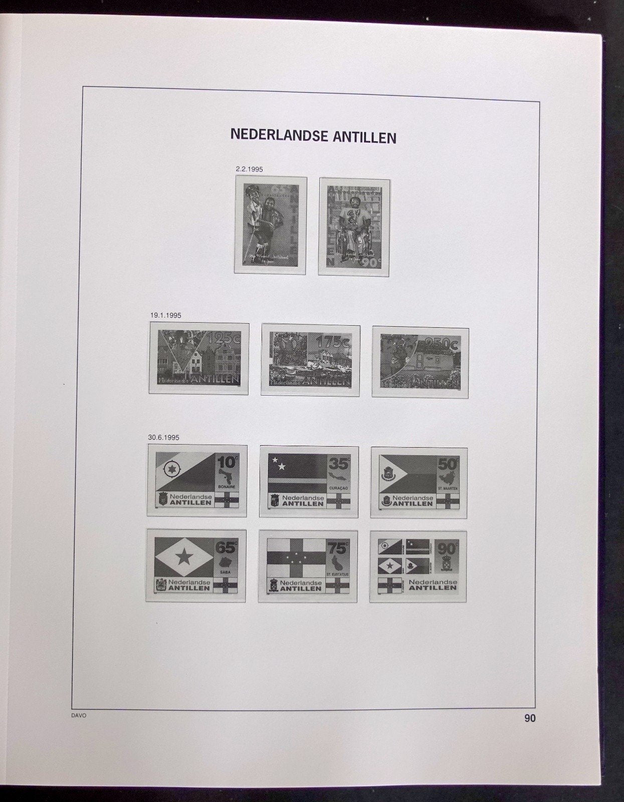 Netherlands Antilles OGD Overseas 1985-2002 Davo Hingeless Stamp Album ZAYIX