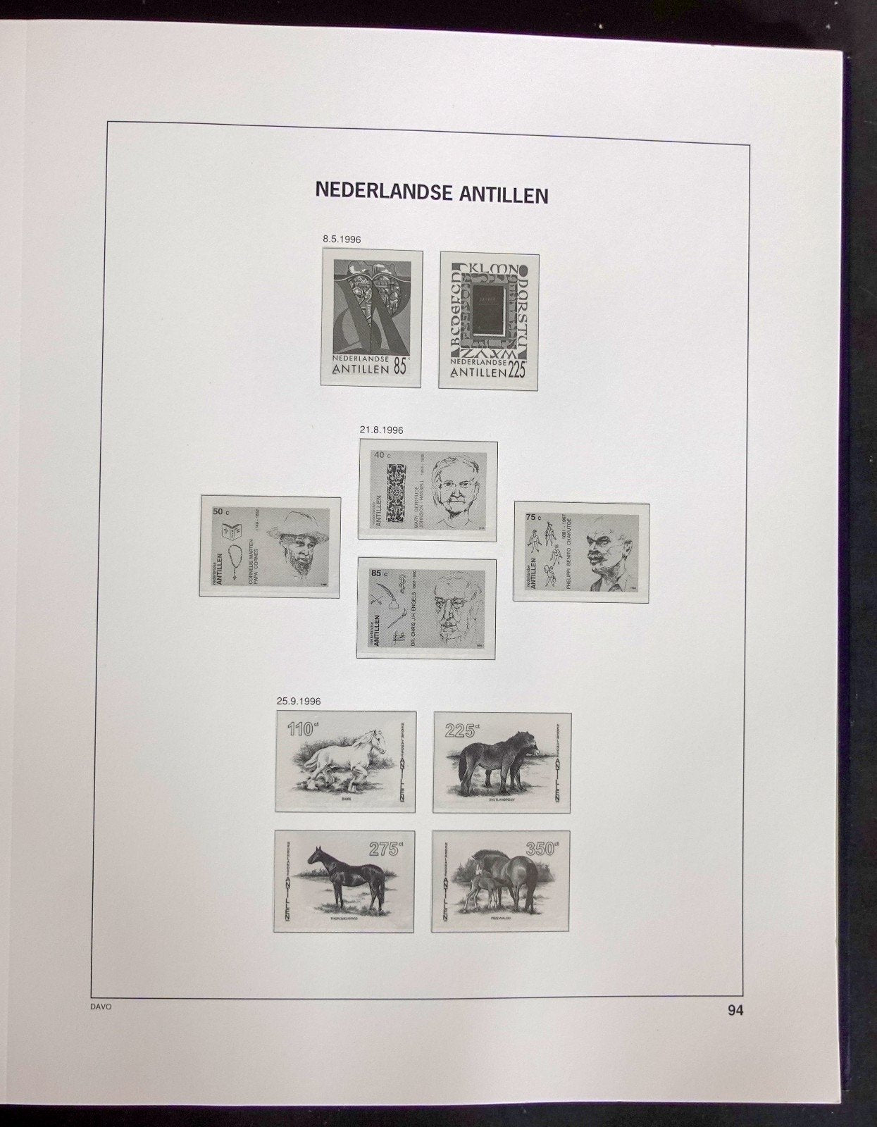 Netherlands Antilles OGD Overseas 1985-2002 Davo Hingeless Stamp Album ZAYIX