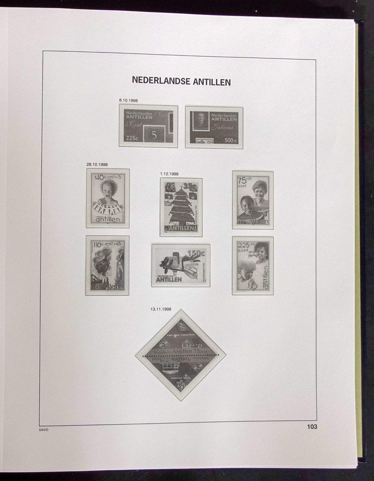 Netherlands Antilles OGD Overseas 1985-2002 Davo Hingeless Stamp Album ZAYIX