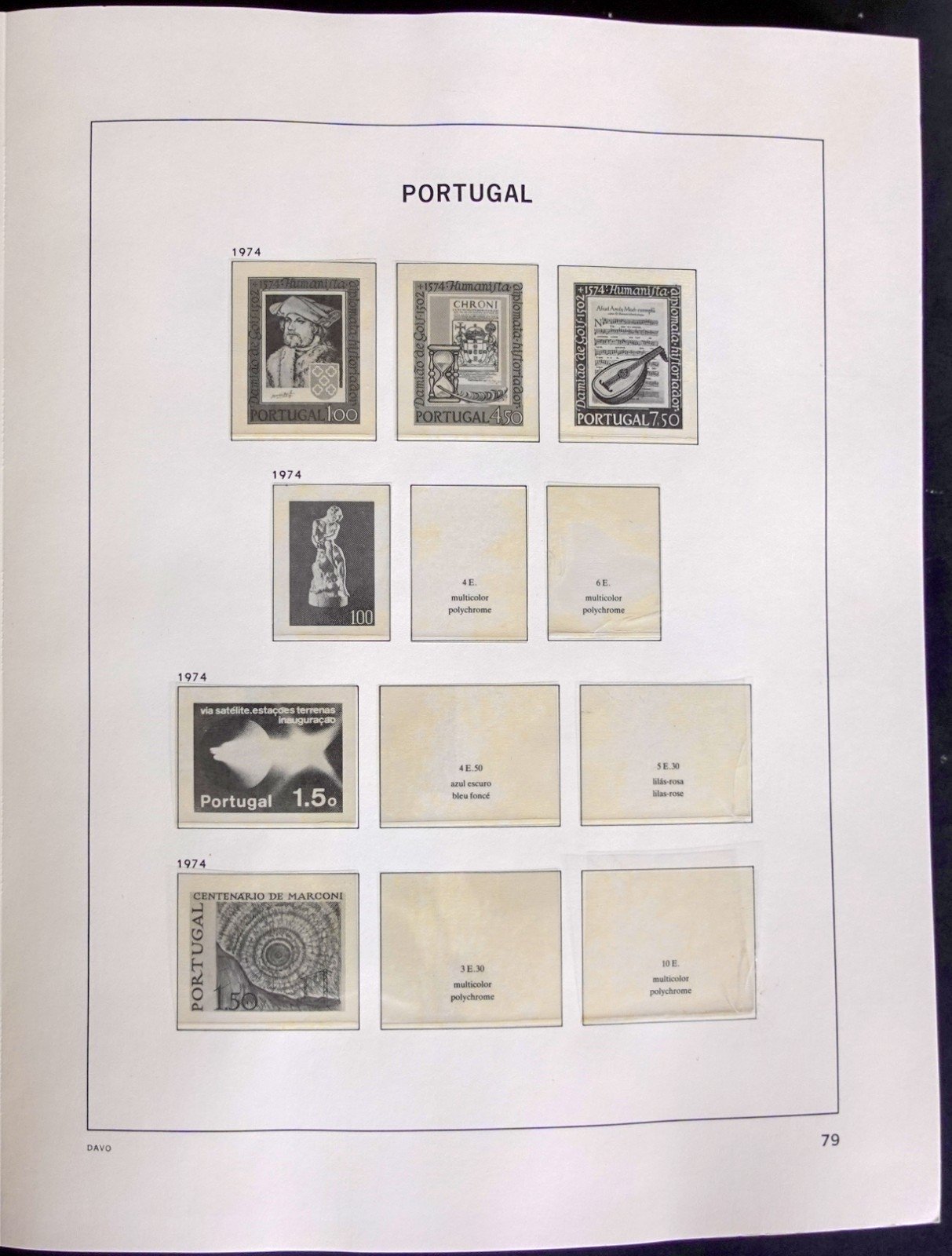 Portugal 1974-1986 Davo Hingeless Stamp Album ZAYIX