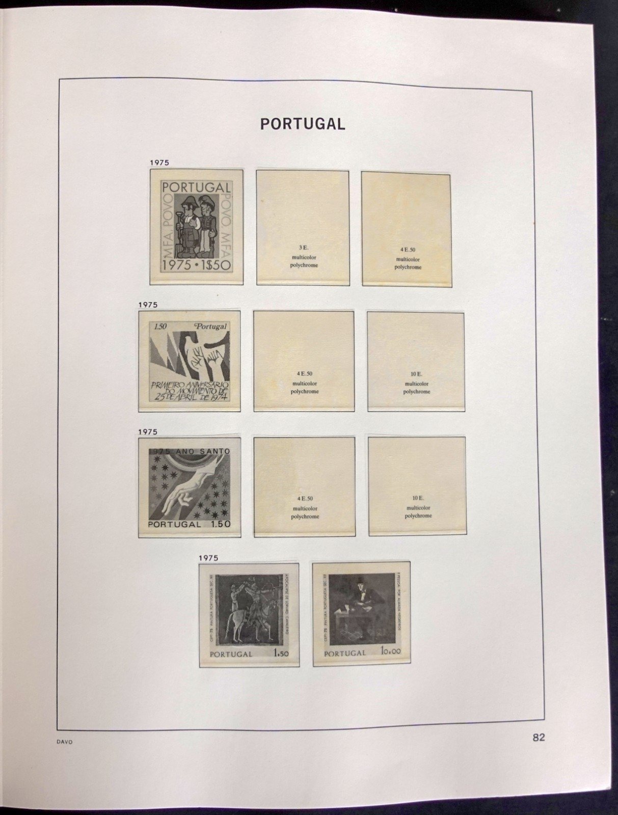 Portugal 1974-1986 Davo Hingeless Stamp Album ZAYIX
