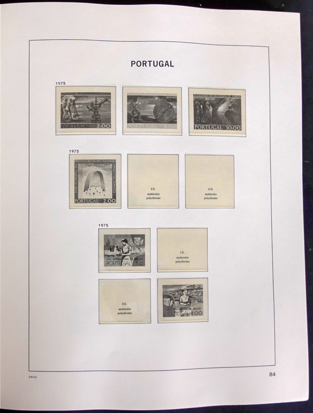 Portugal 1974-1986 Davo Hingeless Stamp Album ZAYIX