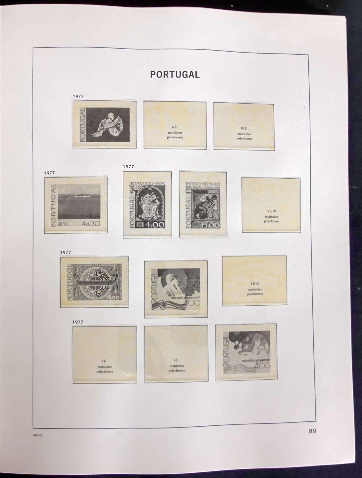 Portugal 1974-1986 Davo Hingeless Stamp Album ZAYIX